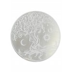 Selenite Charging Plate Round 10cm Tree Of Life (Morocco)